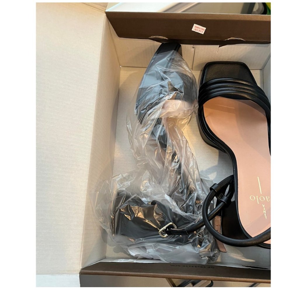 Linea Paolo Block Heel Nappa Platform Halo Strap, Size 10, NWT - Picture 5 of 6
